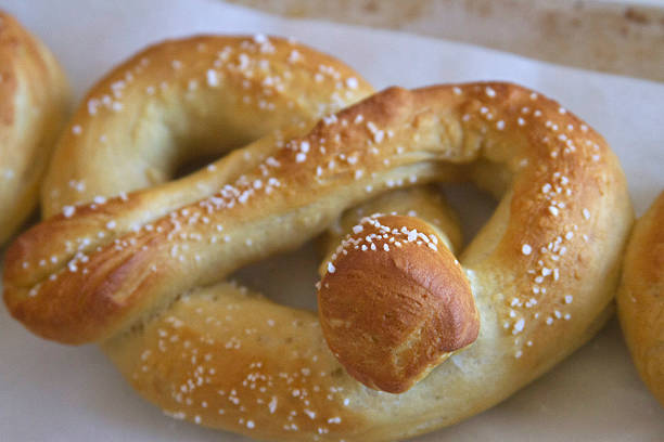 istock Salty Soft Pretzel Close Up 490738083