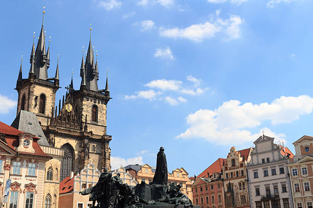 istock Church and Jan Hus Memorial in Prague 490749676
