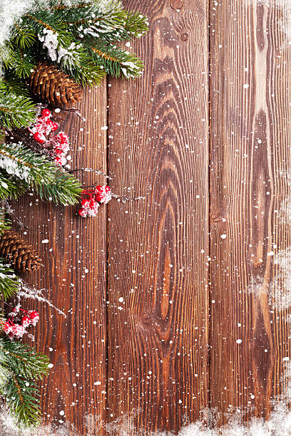 istock Christmas background with fir tree 490750818
