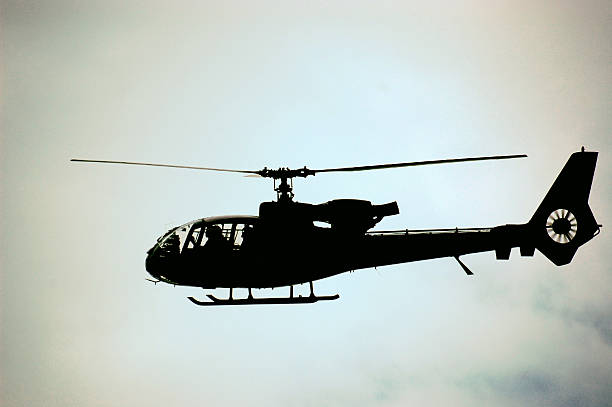 Army Helicopter Gazelle on the air