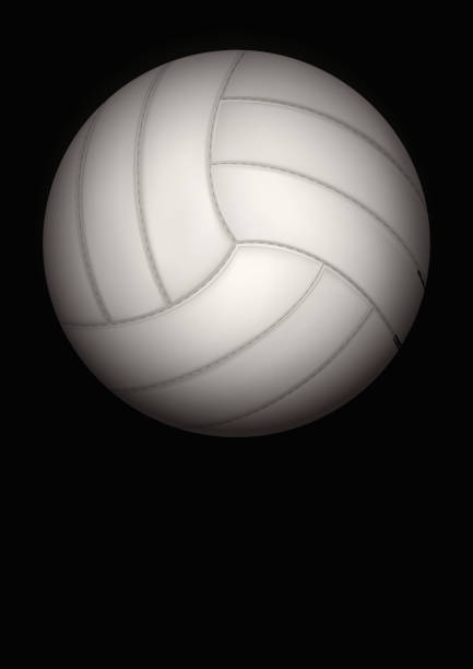 istock Dark Background of volleyball ball. Vector Illustration 490759370