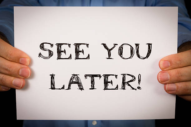 istock Man with See You Later sign 490760198