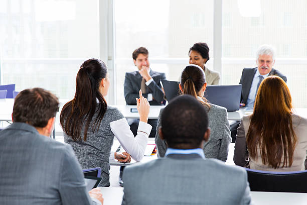 istock Business meeting.....briefing in a classroom,checking data on laptop 490761866