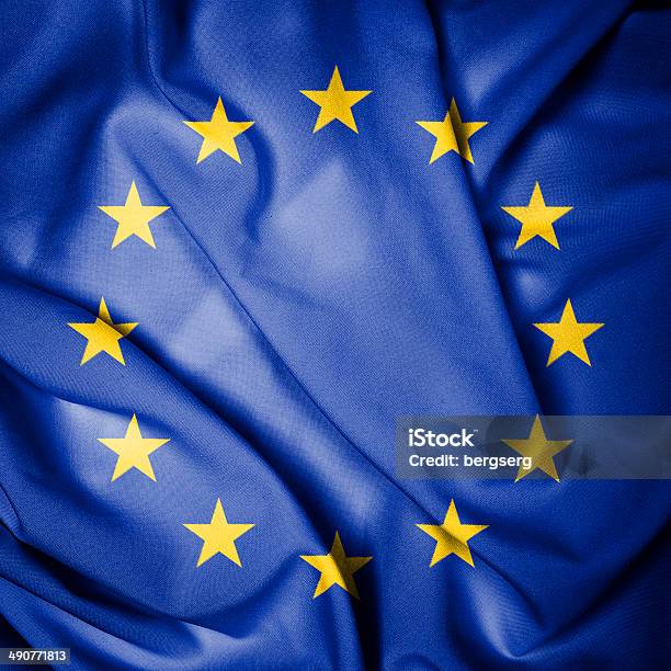 Close Up Flag Of Europe Union Stock Photo - Download Image Now - Close-up, Flag, No People