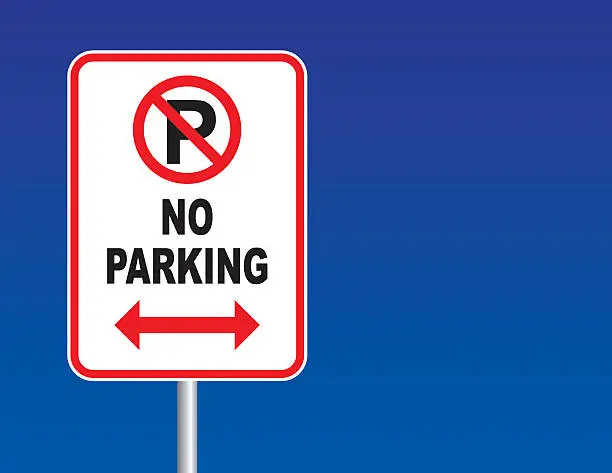 Vector illustration of No Parking sign
