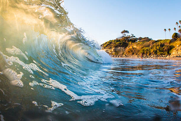 hollow hollow, backlit wave southern california stock pictures, royalty-free photos & images