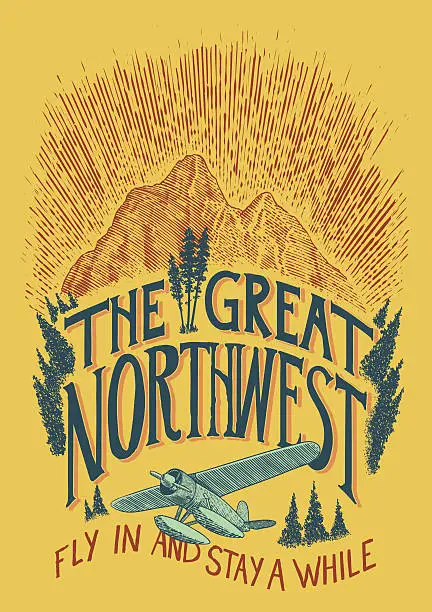 Vector illustration of The Great Northwest