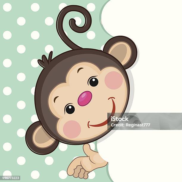 Monkey Peeking Out Stock Illustration - Download Image Now - Baby - Human Age, Monkey, Animal
