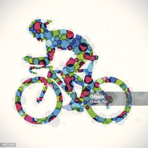 백색과 Cyclist 자전거 타기에 대한 스톡 벡터 아트 및 기타 이미지 - 자전거 타기, 두발자전거, 일러스트레이션