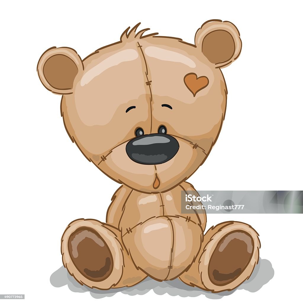 Drawing Teddy Drawing Teddy bear isolated on a white background Animal stock vector