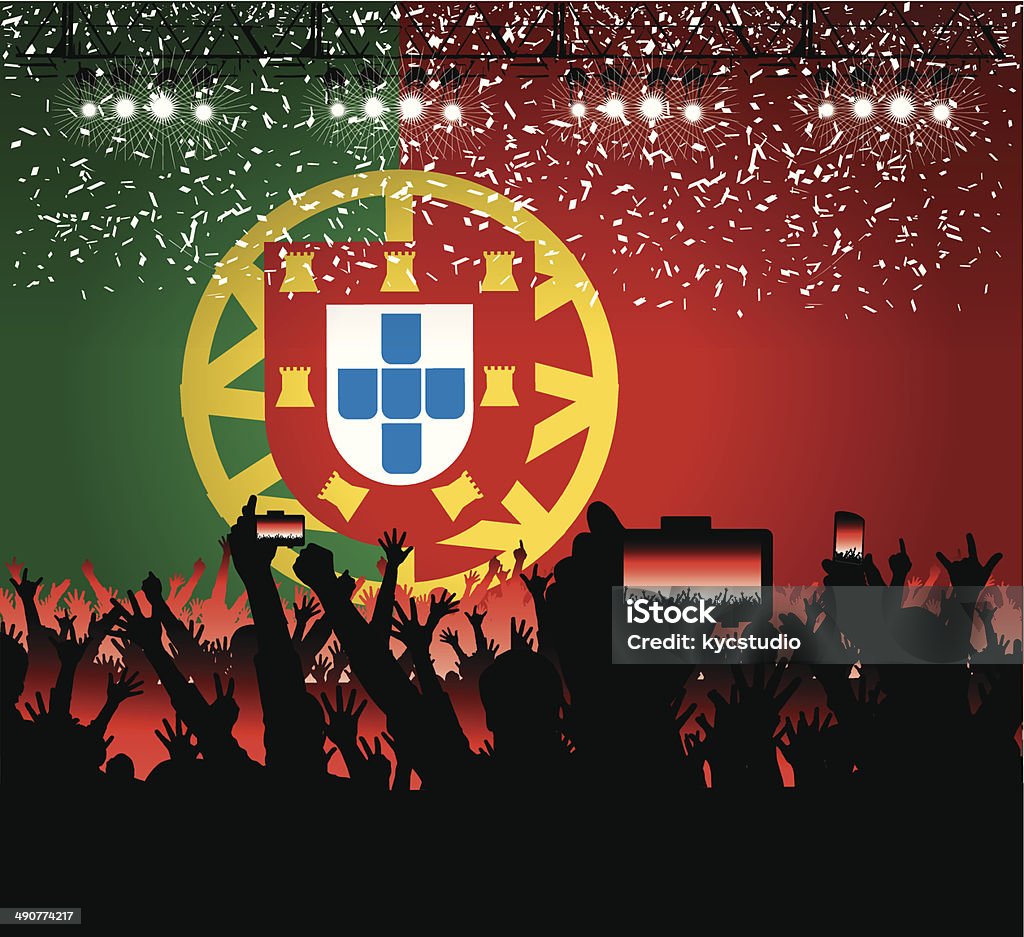 Portugal concert célébration - clipart vectoriel de Acclamation de joie libre de droits
