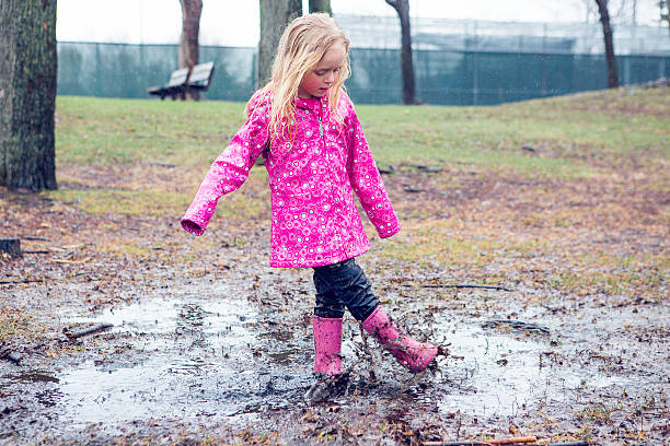 istock Little girl in puddle 490774303