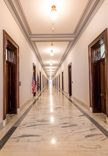 United States Senate Russell Office Building Hallway stock photo