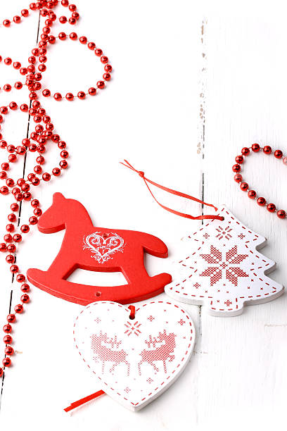 istock Christmas a holiday decoration background rustic old tree toys winter 490775656