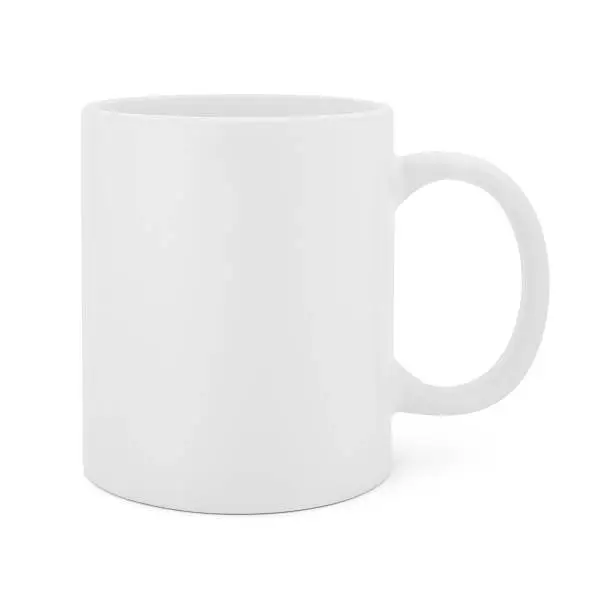 Classic White Coffee Mug isolated on white (excluding the shadow)