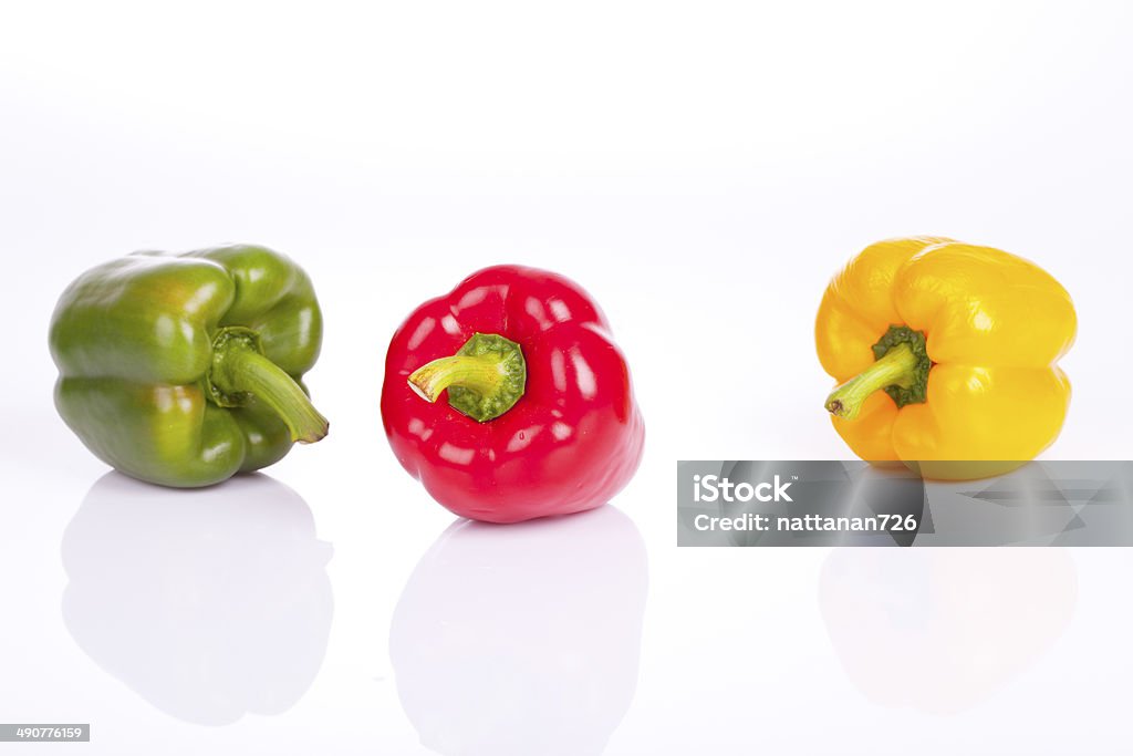 Pepper Pepper shot on white background. Bell Pepper Stock Photo