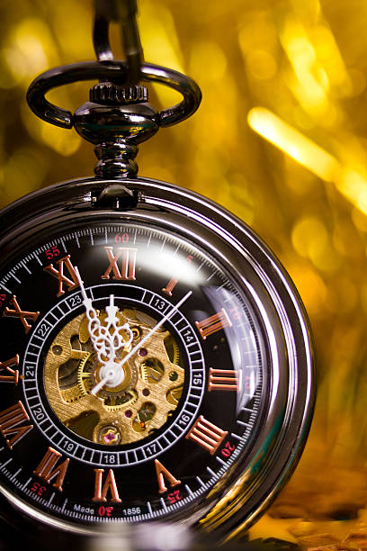 beautiful pocket watch stock photo