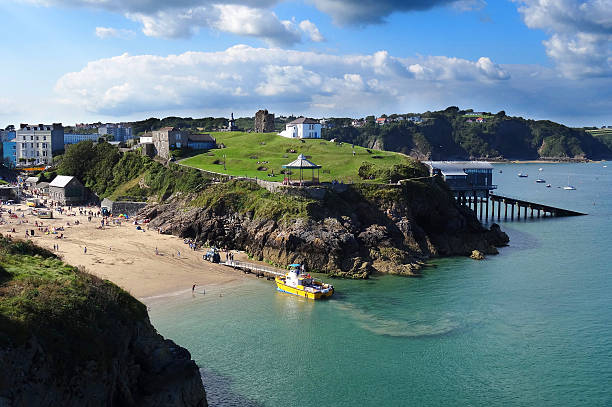 istock Tenby Castle and Lifeboat Station 490778350
