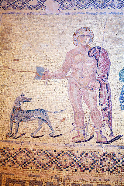 istock Ancient Mosaics in the Archaeological Site, Paphos, Cyprus 490778358