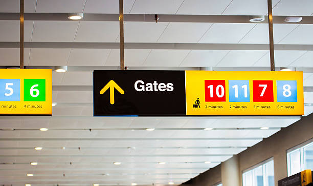 istock Gates sign at an airport 490779184
