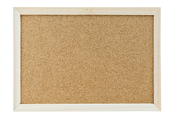 istock Color shot of a brown cork board in a frame. 490779452