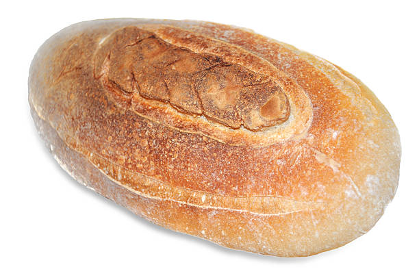 istock Loaf of wheat bread on white. 490780522
