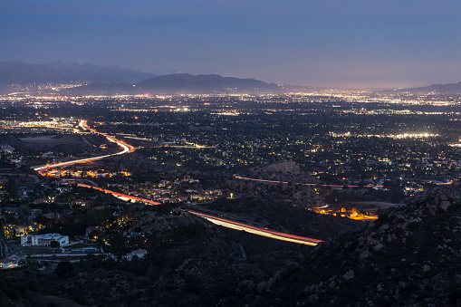 Los Angeles San Fernando Valley at Night.