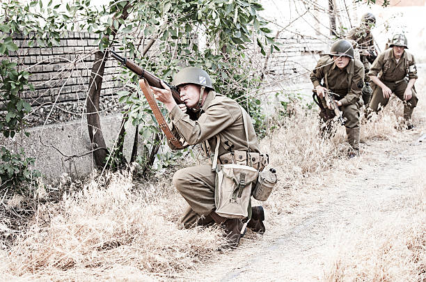 istock Soldiers on Patrol WWII 490782166