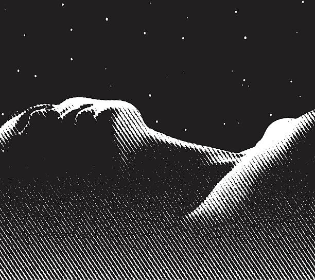 조각 의 고요한 여자 함께 가용부품 밤들이 잠자다 - 흑백 일러스트 stock illustrations