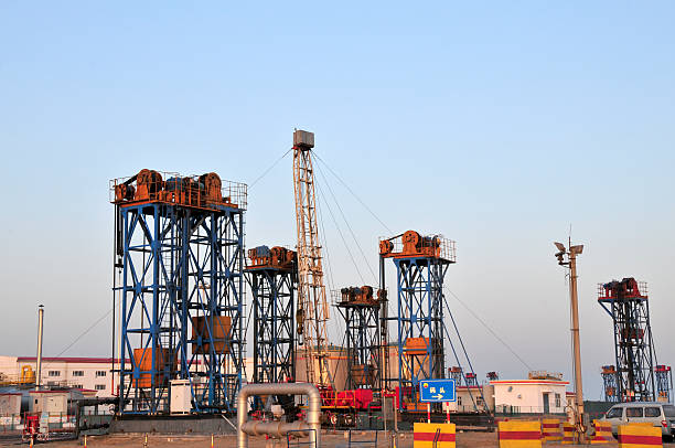 istock Oil pump and oil drilling equipment 490784146