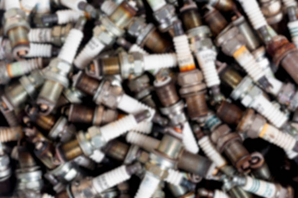 istock The blurred old spark plug are in part of car 490784600