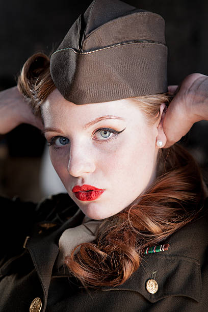 istock Military Woman Portrait WWII 490785090