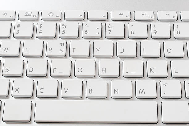 istock part of desktop computer keyboard is a white color 490785696