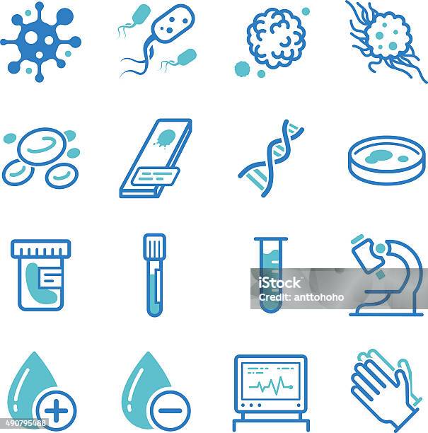 Medical Laboratory Icons Stock Illustration - Download Image Now - Icon Symbol, Cancer - Illness, Vector