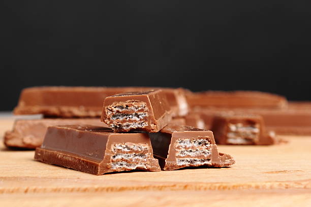 istock Milk Chocolate Coated Wafer with Filling 490796800