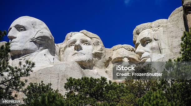 The Four Presidents At Mount Rushmore In South Dakota Stock Photo - Download Image Now