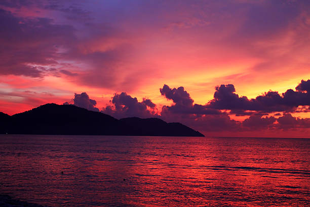 istock Dramatic seascape at sunset in Penang, Malaysia 490798438