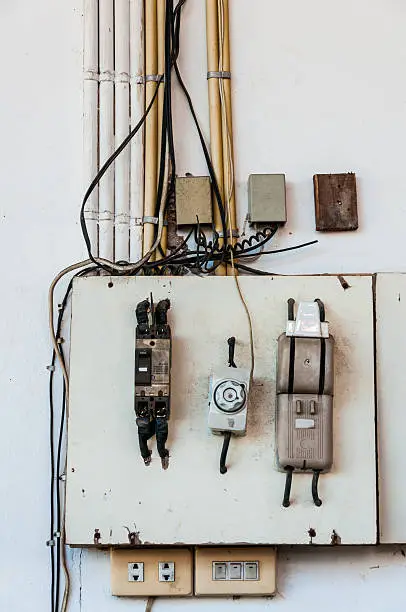 Old circuit breaker board