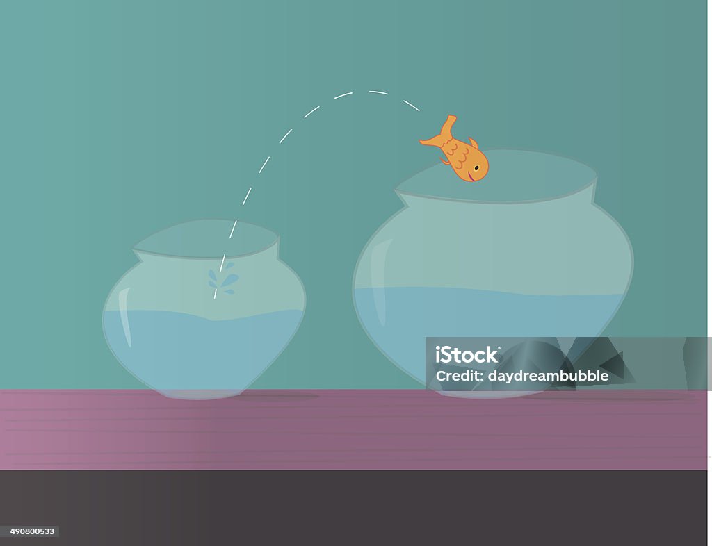 Change Concept With A Fish Stock Illustration - Download Image Now ...