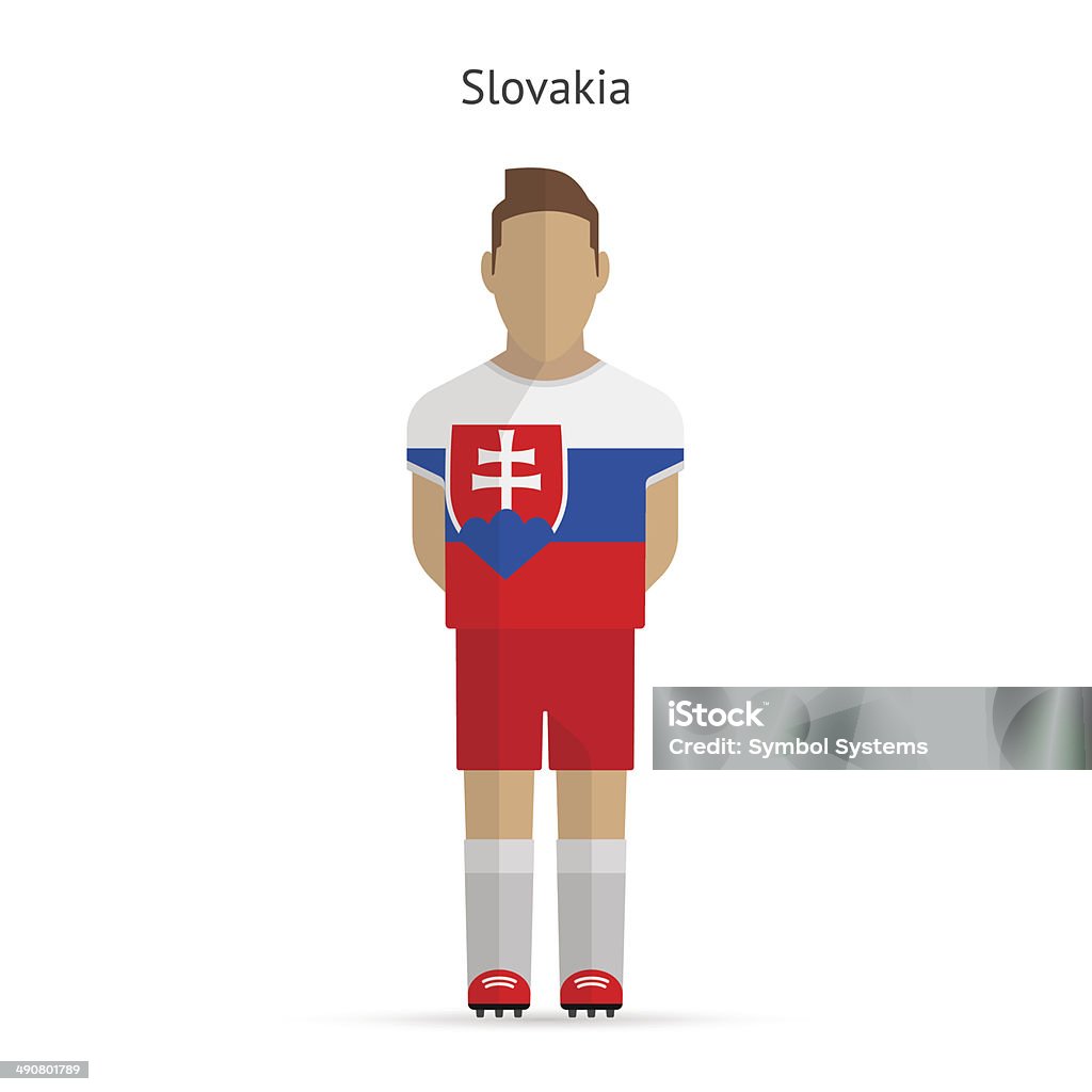 Slovakia football player. Soccer uniform. Slovakia football player. Soccer uniform. Vector illustration. Abstract stock vector