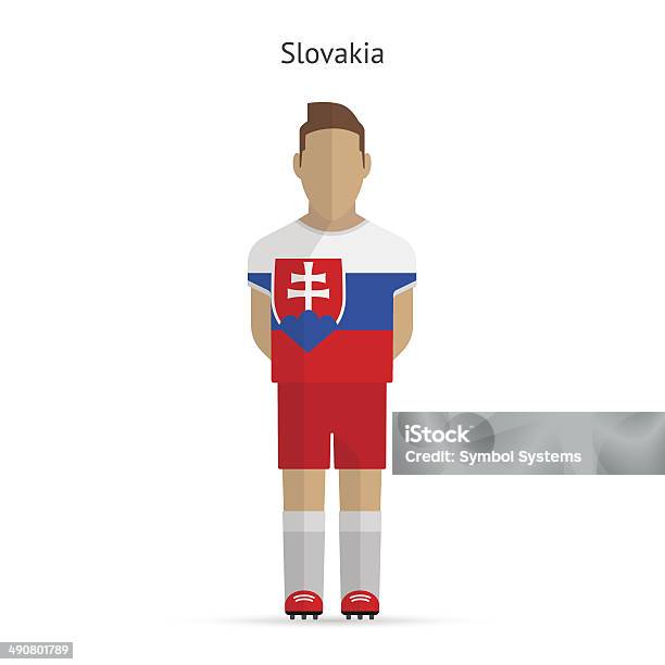 Slovakia Football Player Soccer Uniform Stock Illustration - Download Image Now - Abstract, Application Form, Aspirations