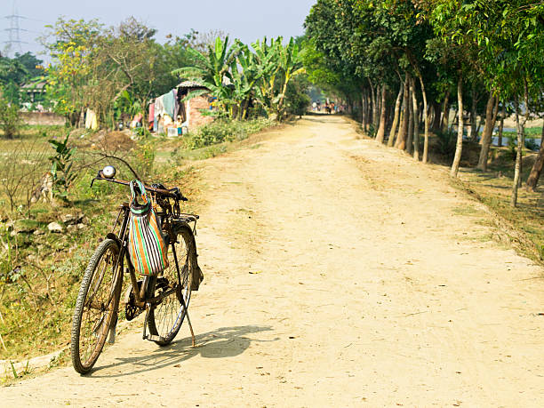 Bicycle on Path stock photo