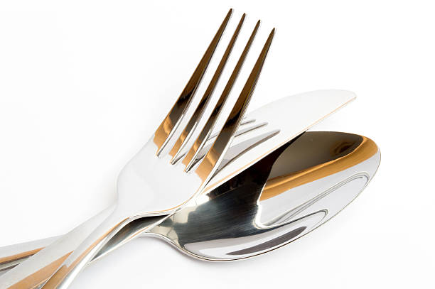 istock Cutlery. Closeup on white background 490813762