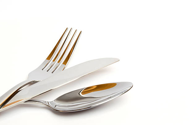 istock Cutlery. Closeup on white background 490813804