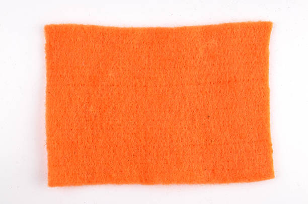 naranja abertura parche sobre fondo blanco directamente arriba - felt tipped fotografías e imágenes de stock