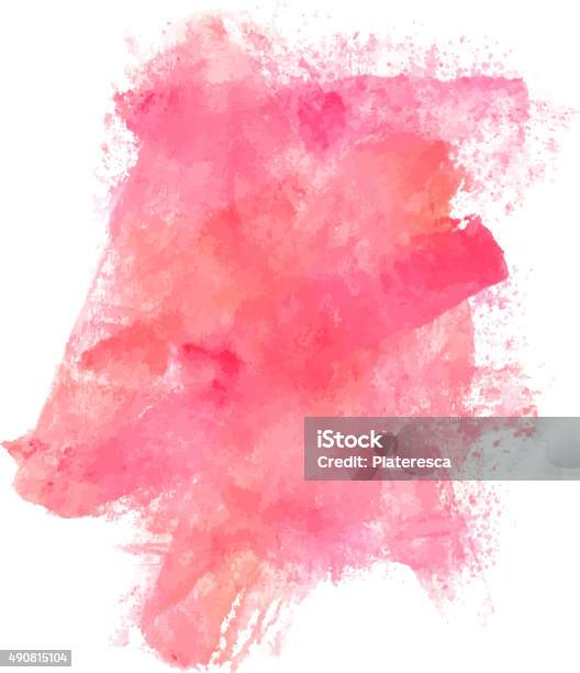 Ilustración de Arte Abstracto Rosa Vector De Manchas De Acuarela Diseño De Plantilla y más Vectores Libres de Derechos de Rosa - Color