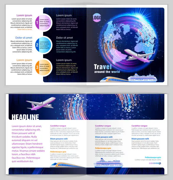 Vector illustration of Travel around the world