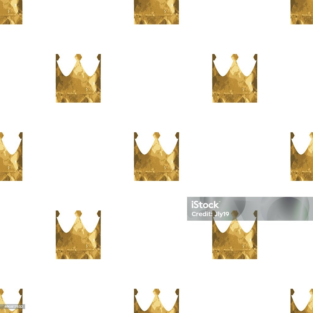 Golden Crown Pattern Golden Crown Seamless Pattern Stock Illustration - Download Image Now ...