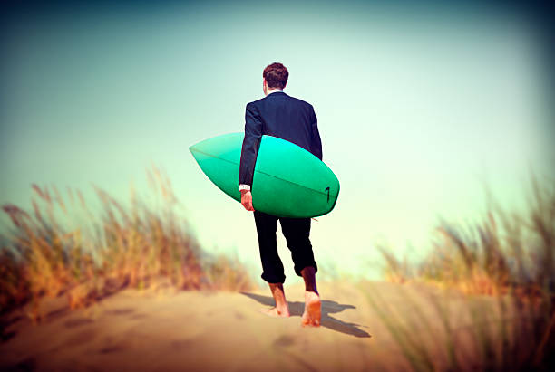 istock Businessman Surf Corporate Holiday Vacation Concept 490817900