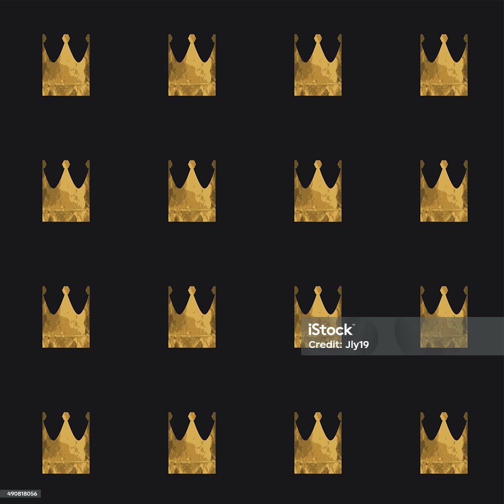 Golden Crown Pattern Golden Crown Seamless Pattern Stock Illustration - Download Image Now ...